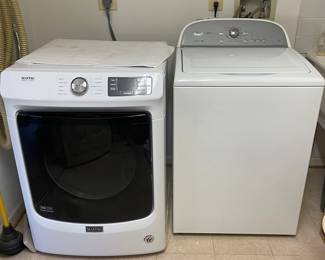 Maytag dryer & Whirlpool cabrio washing machine 