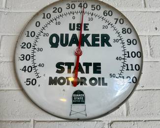 Vintage Quaker State Motor Oil Thermometer