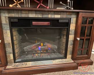 Lakeland Console Stand with Electric Fireplace Insert