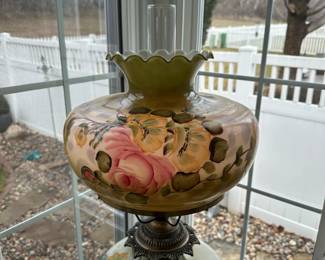 Hand Painted Electrified Gone with the Wind Lamp