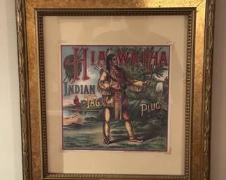 Vintage Framed Hiawatha Advertisement Print