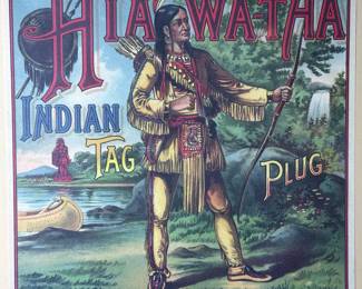Vintage Framed Hiawatha Advertisement Print