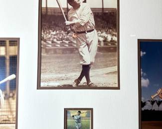Lou Gehrig, Babe Ruth, and Mickey Mantle Framed Prints