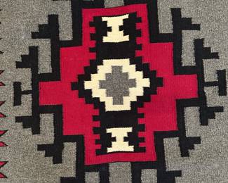 Navajo Saddle Blanket Rug/Weaving (32" x 28")