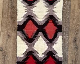 Navajo Eye Dazzler Saddle Blanket Rug/Weaving (35"x18")