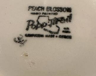 1950'S METLOX POPPYTRAIL Hand Painted China "Peach Blossom" Pattern