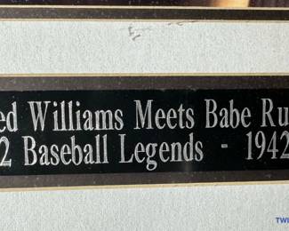 TED WILLIAMS Signed "Ted Williams Meets Babe Ruth" with COA