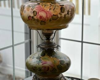 Hand Painted Electrified Gone with the Wind Lamp