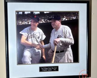 TED WILLIAMS Signed "Ted Williams Meets Babe Ruth" with COA