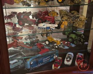 Large Collection of Diecast Cars and Tractors