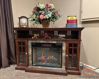 Lakeland Console Stand with Electric Fireplace Insert