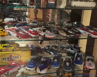 Large Collection of Diecast Cars and Tractors