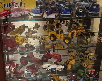 Large Collection of Diecast Cars and Tractors