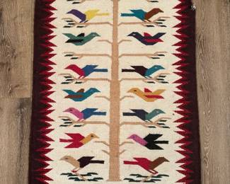 Navajo Tree of Life Weaving/Rug (44"x28")