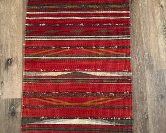 Signed GAEL MANN FIBER ART Weaving Rug Native American Style (35" x 24")