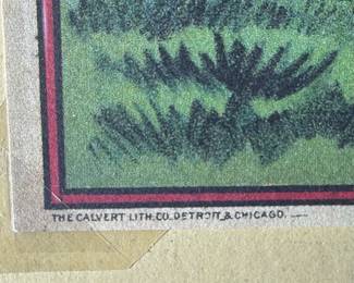 Vintage Framed Hiawatha Advertisement Print