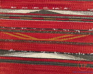 Signed GAEL MANN FIBER ART Weaving Rug Native American Style (35" x 24")