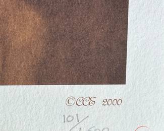 Limited Edition E.S. CURTIS Framed Photographic Reprint "Shot In The Hand - Apsaroke"