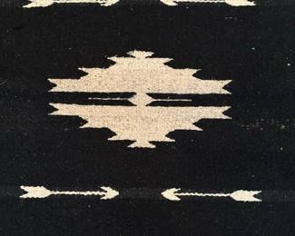 Southwestern Navajo Style Medallion Arrows Hand Woven Saddle Blanket/Rug (46" x 27")