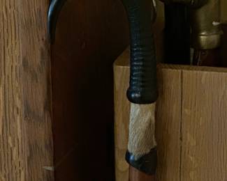 Antique LUZERN Walking Cane with Horn Pommel