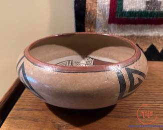 Historic Mata Ortiz Mexican Polychrome Turtle Decorated Pottery Bowl by EMETERIO ORTIZ R