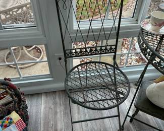 Vintage Wrought Iron Bistro Set