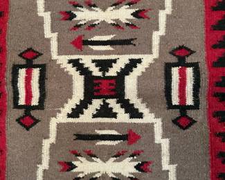 Mexican Saddle Blanket Navajo Style Weaving Rug (37"x24")