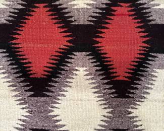 Navajo Eye Dazzler Saddle Blanket Rug/Weaving (35"x18")