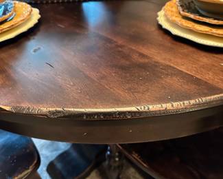 CANADEL Solid Wood Round Dining Room Table Set