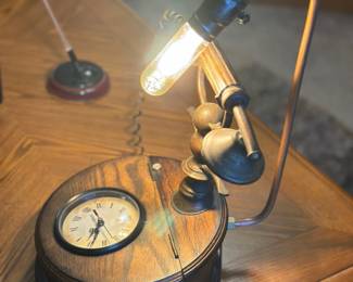 Steam Punk Style Antique Replica Telephone Desk Lamp