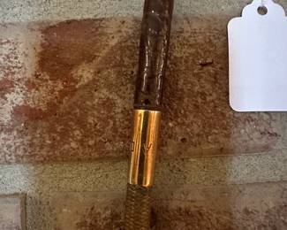 Antique Riding Crop with 15K GOLD Accents