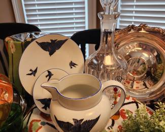 Antique  Victoria Austria "Blue Bird" China