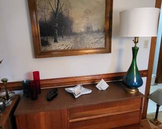 Very nice mid century buffet mid century modern pottery.