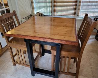 Very cool small dining table.