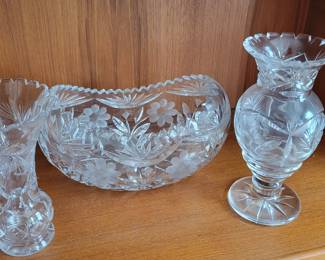 Antique German cut glass