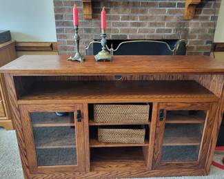 Nice solid wood TV stand.