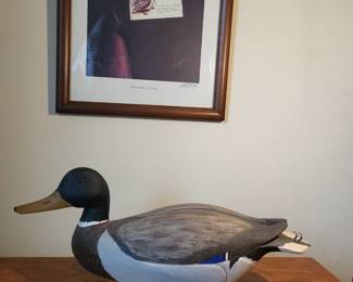 One of several antique wood decoys. This one was made by famous NC artist.