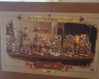 Grandeur Noel 34pc Victorian village set.