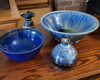 NC pottery by varioys local artists. dozens more pieces not pictured.