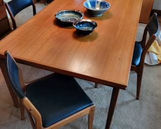 Mid century and danish modern dining room furniture.