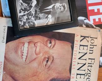 private  candid photograph of JFK doing speech.