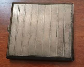 Antique solid silver cigarette case 