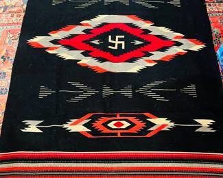Navajo whirling log woven blanket