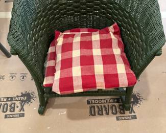 Childs wicker rocking chair