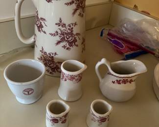 Pitcher and cups