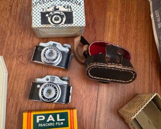 Vintage miniature cameras