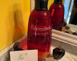 Christian Dior Fahrenheit Factice Giant Dummy Bottle 16" Tall rare this tall