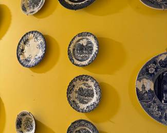 Blue white plate collection