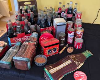 Vintage and newer Coca Cola items