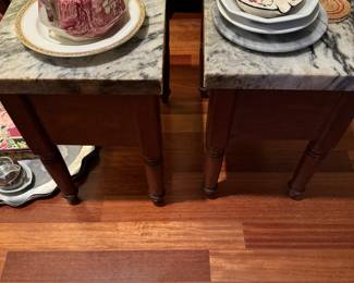 Small marble top tables
